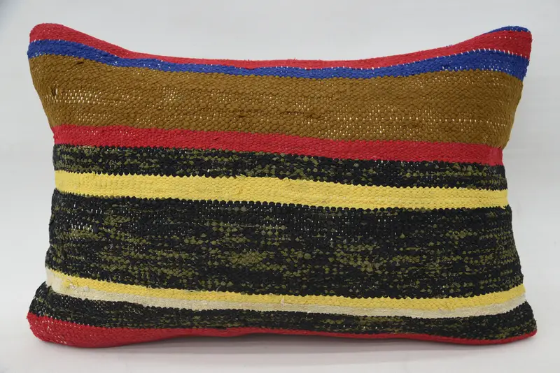 Colorful Pillow Cover, Vintage Pillow, Kilim Pillow, Boho Pillow, 16x24 Brown Cushion Case, Cushion, Wholesale Cushion Cover - 1