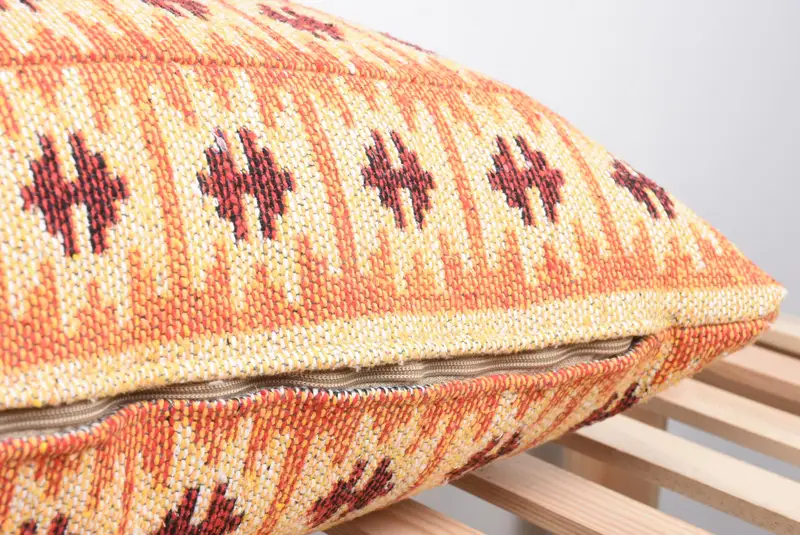 Tribal Cushion Cover, Cushion Case, Interior Designer Pillow, 16x43 Orange Pillow, Pillow for Couch, Turkish Pillow - 7