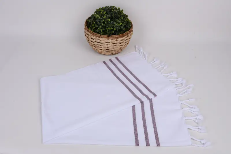 Havlu adlı havlu, kişiselleştirilmiş hediye, banyo havlu, nedime hediyesi, 40x24 pamuklu çizgili havlu, düğün hediyeleri havlu, monogram mutfak havlu - 4
