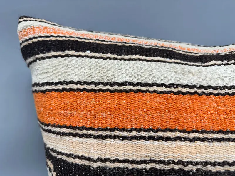 Retro Throw Pillow Sham, Handmade Cushion, Boho Pillow, Garden Cushion, Cushion Cover, Kilim Cushion Sham, Gift Pillow, 24x24 Beige Pillow Sham - 5