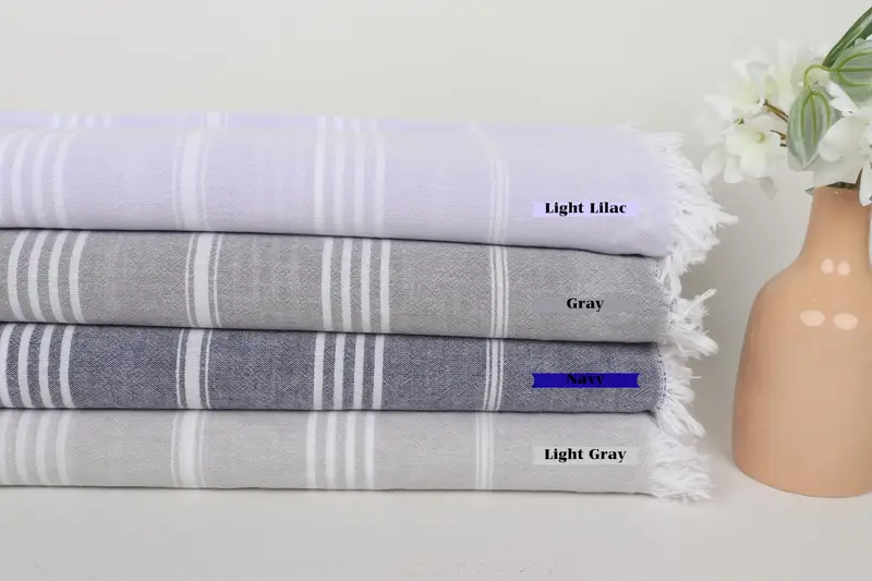 Gift For Wedding Day, Personalized Beach Towel, Bachelorette Party Decorations, Bridal Gifts, 68x36 Cotton Striped Towel, Absorbent Turkish towel - 1