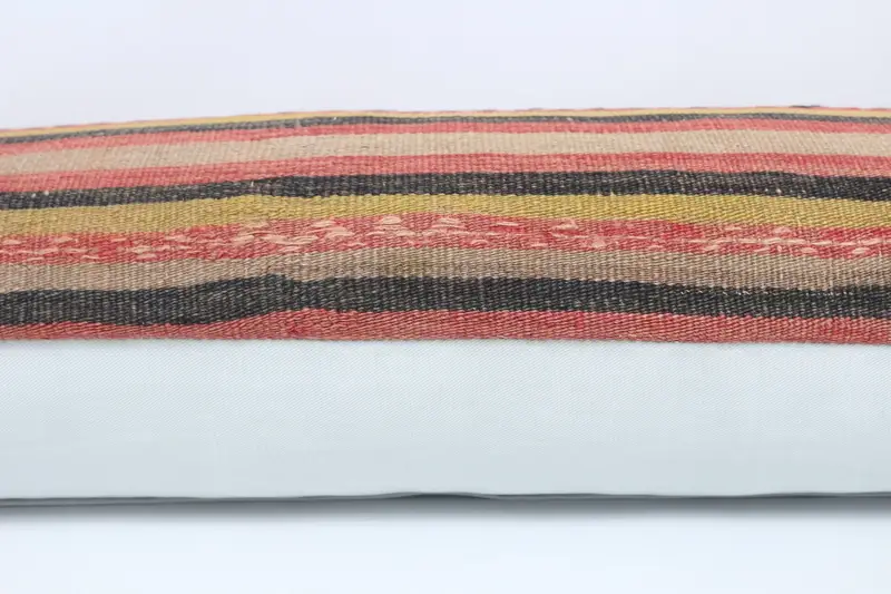 Throw Kilim Pillow, Bench Cushion Case, Vintage Pillow, 12x48 Red Pillow, Living Room Throw Pillow Sham, Pillow, Interior Designer Pillow - 5