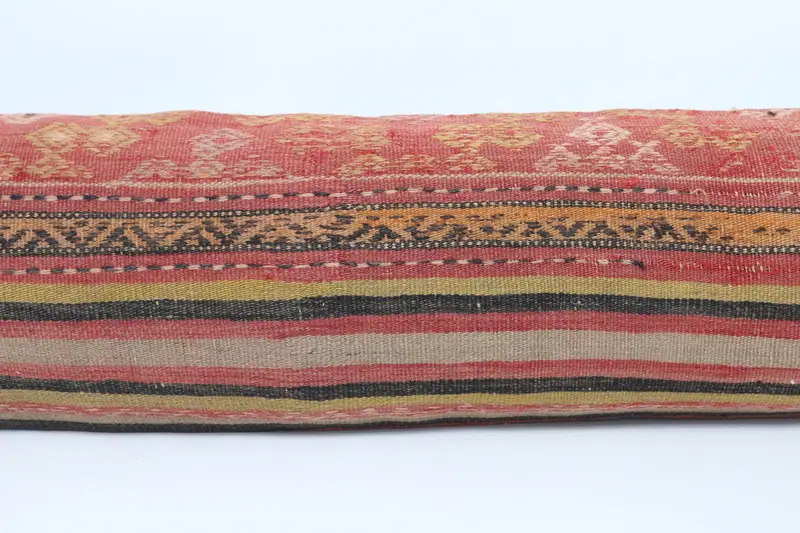 Throw Kilim Pillow, Bench Cushion Case, Vintage Pillow, 12x48 Red Pillow, Living Room Throw Pillow Sham, Pillow, Interior Designer Pillow - 2