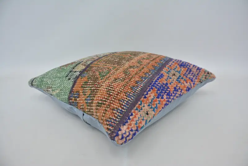 Pillow for Sofa, Decorative Throw Cushion, Designer Throw Cushion, 16x16 Orange Cushion, Pillow Sham, Antique Pillows, Interior Designer Pillow - 6