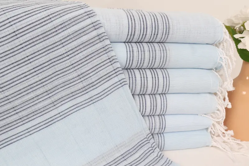 Personalized Bridesmaid Gift, Wedding Favors, Xmas Gifts, Organic Towel, 70x40 Cotton Striped Towel, Turkish hand towel, Girl Trip Party Favor - 1