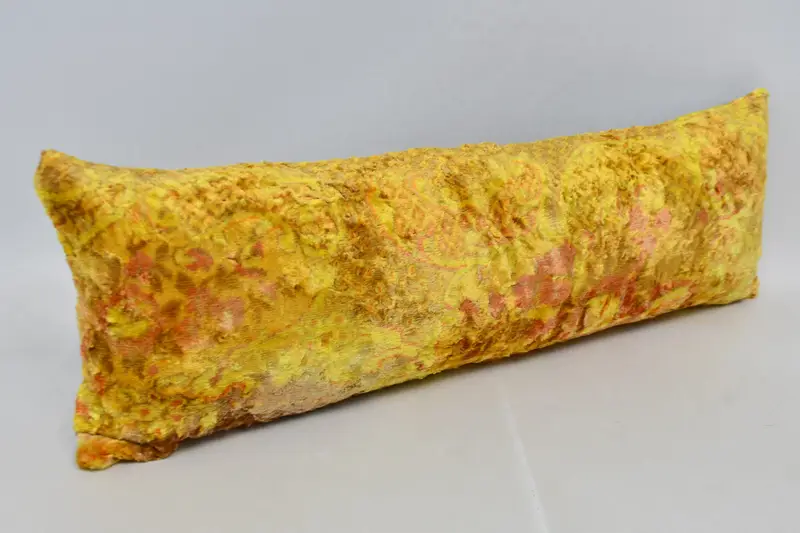 Vintage Kilim Throw Pillow, Pillow Cover, Vintage Kilim Pillow, 12x36 Yellow Pillow Cover, Home Decor Pillow, Boho Throw Cushion Case - 3