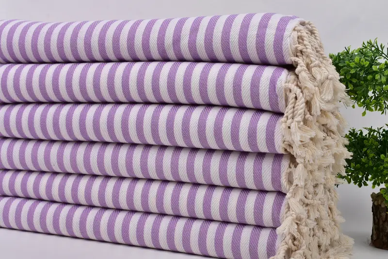Fouta towel, Bachelorette Favor, Scarf Towel, Wedding Gifts Towel, Beach Size Towel, Travel Towel, Beach Towel Bulk, 70x40 Cotton Striped Towel - 3