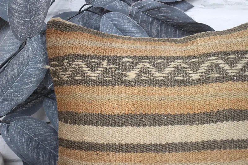 Boho Pillow, Customized Cushion Cover, Antique Pillows, 12x12 Beige Cushion Cover, Crochet Pattern Cushion, Home Decor Pillow, Cushion Case - 2