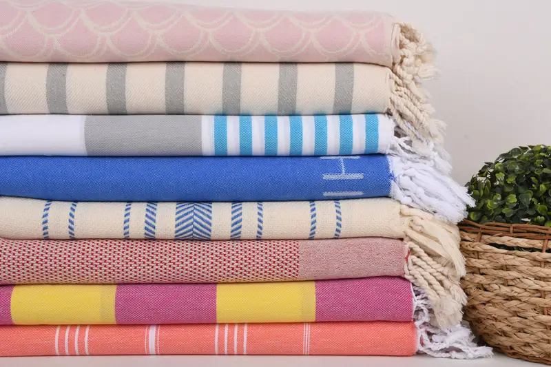 Organic Beach Towel, Best Friend Gift Ideas, Bachelorette Party Gifts Bridesmaids, Thin towel, 70x40 Cotton Set of 8 Towel, Hammam towel - 2