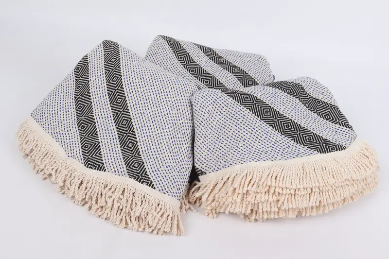Turkish Towel Personalized, Turkish Towel Beach, Luxury towel, Travel towel, Family Gift, Gift For The Home Decor, 64x64 Cotton Round Diamond Towel - 3