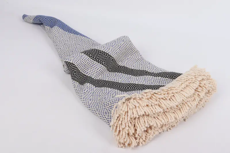 Turkish Towel Personalized, Turkish Towel Beach, Luxury towel, Travel towel, Family Gift, Gift For The Home Decor, 64x64 Cotton Round Diamond Towel - 4