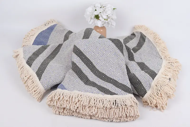 Turkish Towel Personalized, Turkish Towel Beach, Luxury towel, Travel towel, Family Gift, Gift For The Home Decor, 64x64 Cotton Round Diamond Towel - 2