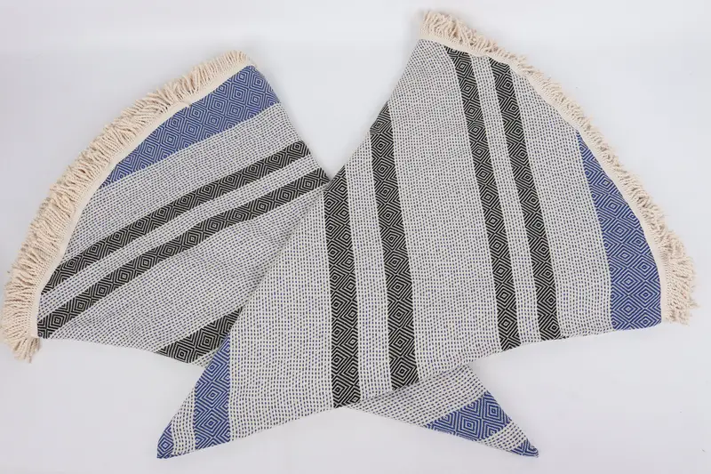 Turkish Towel Personalized, Turkish Towel Beach, Luxury towel, Travel towel, Family Gift, Gift For The Home Decor, 64x64 Cotton Round Diamond Towel - 7