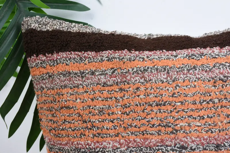 12x12 Orange Cushion Case, Pillow for Couch, Neutral Pillow Cover, Interior Designer Pillow, Boho Pillow Sham Cover, Pillow Sham - 2