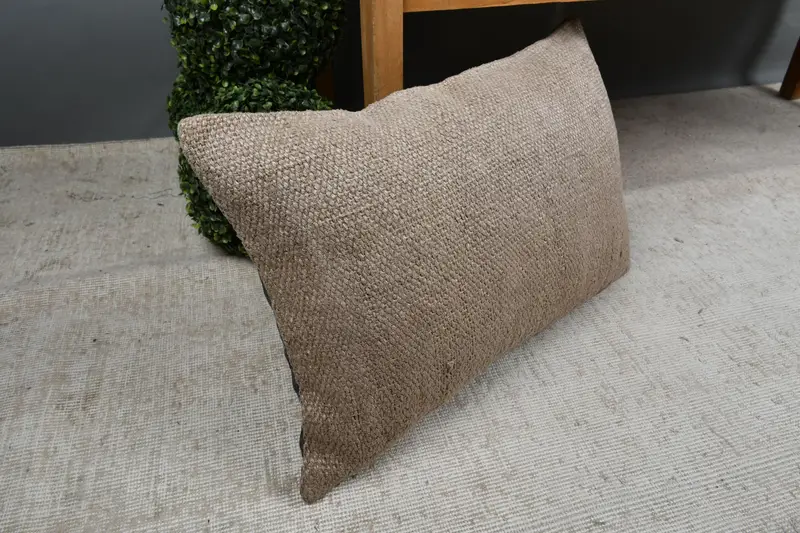 16x24 Brown Pillow, Vintage Kilim Throw Pillow, Ethnical Kilim Rug Pillow, Kilim Cushion Sham, Pillow, Living Room Throw Cushion, Patio Pillow Cover - 7