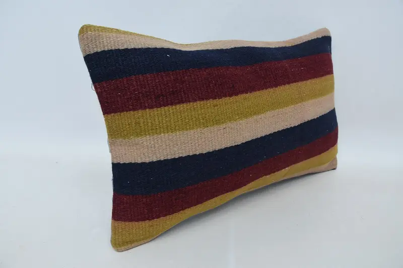 Cushion, Nomadic Pillow Cover, Outdoor Throw Pillow, Boho Pillow, Vintage Kilim Pillow, Home Decor Pillow, 12x20 Red Pillow Sham - 3