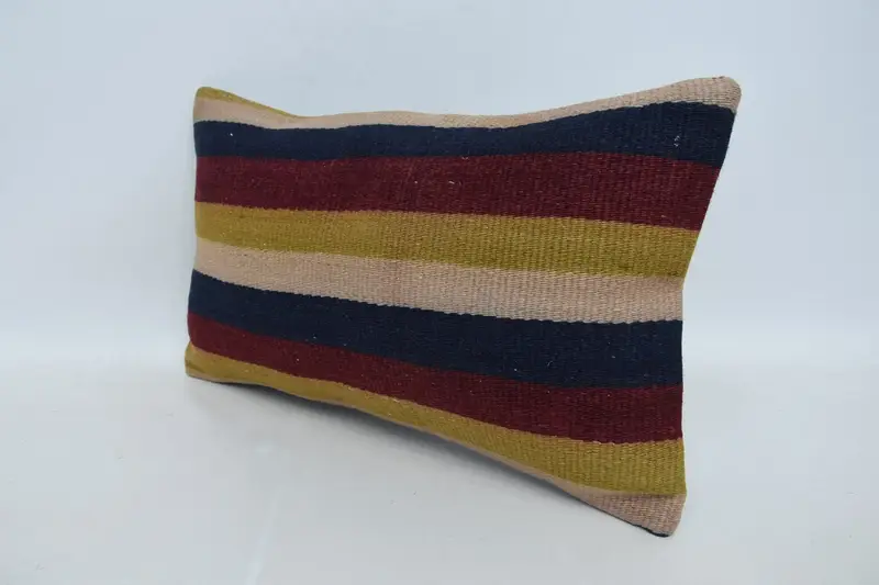 Cushion, Nomadic Pillow Cover, Outdoor Throw Pillow, Boho Pillow, Vintage Kilim Pillow, Home Decor Pillow, 12x20 Red Pillow Sham - 4