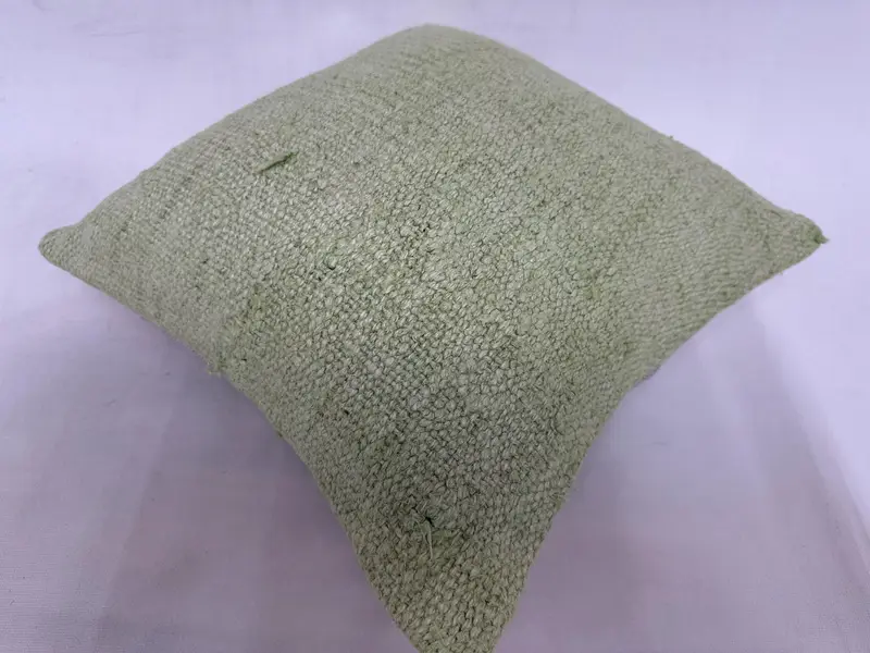 Kilim Cushion Sham, Cushion Case, 16x16 Green Cushion Cover, Kilim Rug Pillow, Ethnic Pillow Sham, Pillow for Sofa, Vintage Pillow - 6