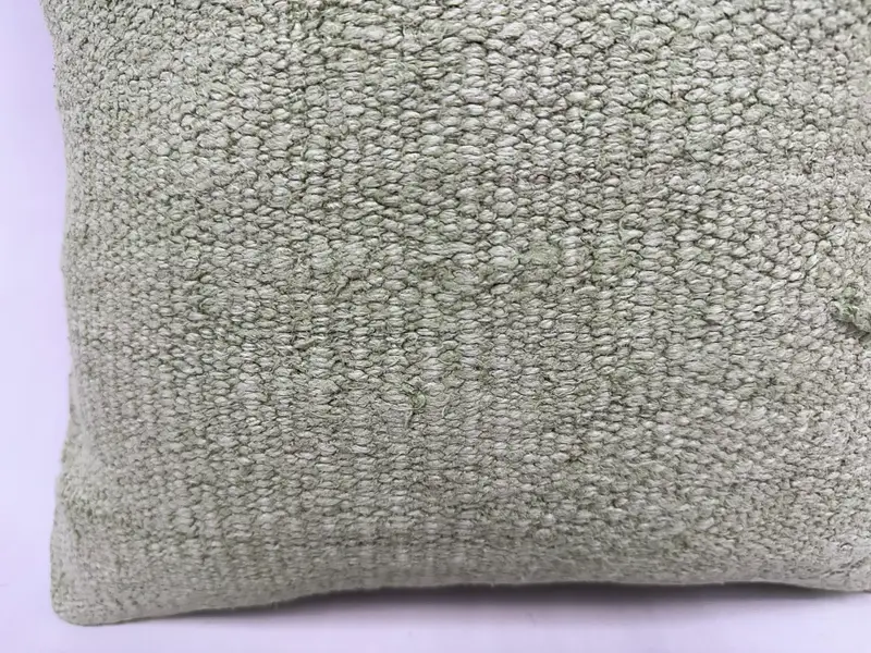 Kilim Cushion Sham, Cushion Case, 16x16 Green Cushion Cover, Kilim Rug Pillow, Ethnic Pillow Sham, Pillow for Sofa, Vintage Pillow - 2