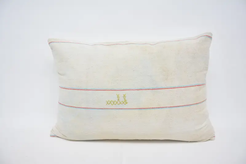 Geometric Embroidered Throw Pillow, 20x28 Inches Size Pillow - 1