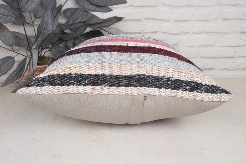 Antique Pillows, Vintage Kilim Throw Pillow, Living Room Throw Pillow, Cushion Case, 20x20 Green Pillow Sham, Nomadic Pillow Sham, Turkish Pillow - 5