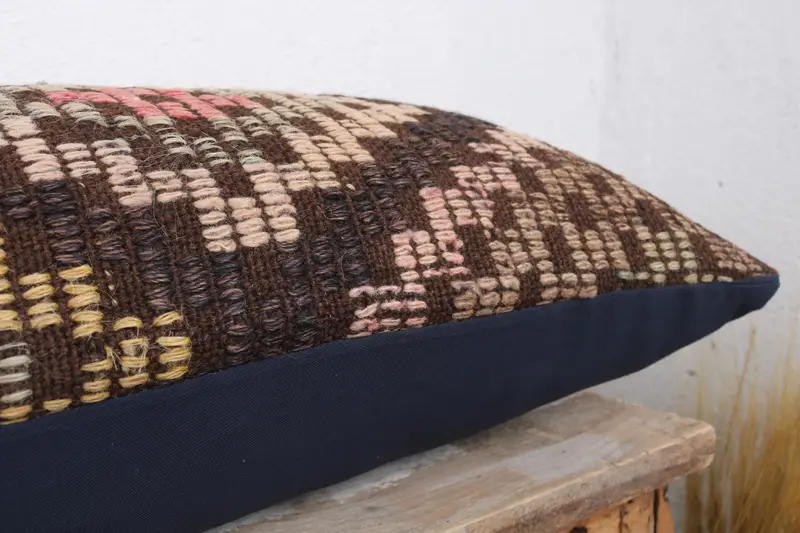 12x36 Beige Cushion Case, Vintage Pillow, Pattern Throw Cushion, Cushion, Handmade Kilim Cushion, Christmas Pillow, Vintage Kilim Throw Pillow - 6