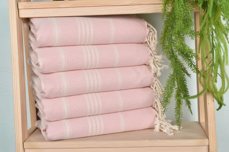 68x40 Cotton Striped Towel, Bulk Order Towel, Turkish hand towel, Custom Gift, Bachelorette Party Decorations, Embroidered Beach Towel, Xmas Gifts - 1