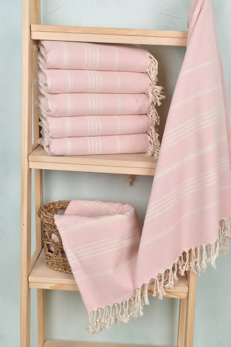 68x40 Cotton Striped Towel, Bulk Order Towel, Turkish hand towel, Custom Gift, Bachelorette Party Decorations, Embroidered Beach Towel, Xmas Gifts - 3