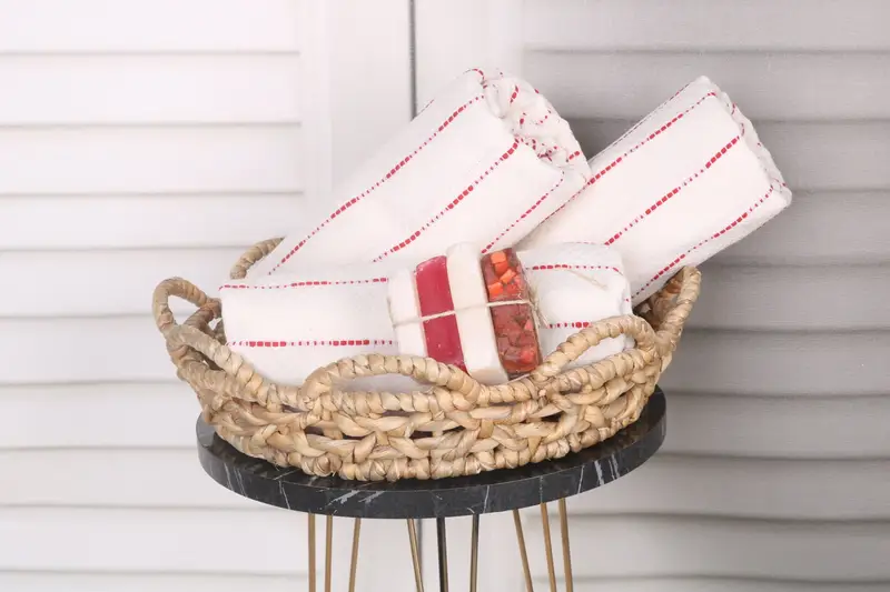 70x38 Cotton Striped Design Towel, Bridesmaid Gift Towel, Luxury towel, Absorbent towel, Anniversary Gift For Her, Personalized Home Gift Wedding - 4