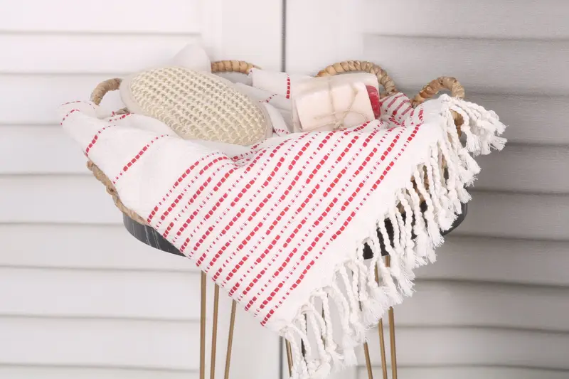 70x38 Cotton Striped Design Towel, Bridesmaid Gift Towel, Luxury towel, Absorbent towel, Anniversary Gift For Her, Personalized Home Gift Wedding - 2