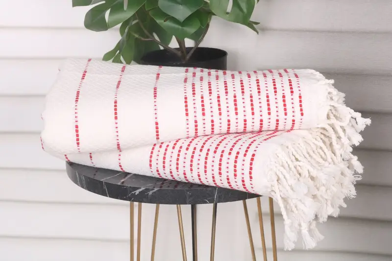 70x38 Cotton Striped Design Towel, Bridesmaid Gift Towel, Luxury towel, Absorbent towel, Anniversary Gift For Her, Personalized Home Gift Wedding - 3