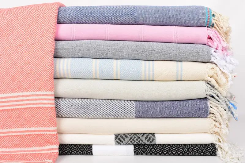 Turkish Towel Set, Peshtemal Towel, Sand-resistant towel, Bridesmaid Gift Towel, Personalized Wedding Gift For Couple, 70x40 Cotton Set of 10 Towel - 3