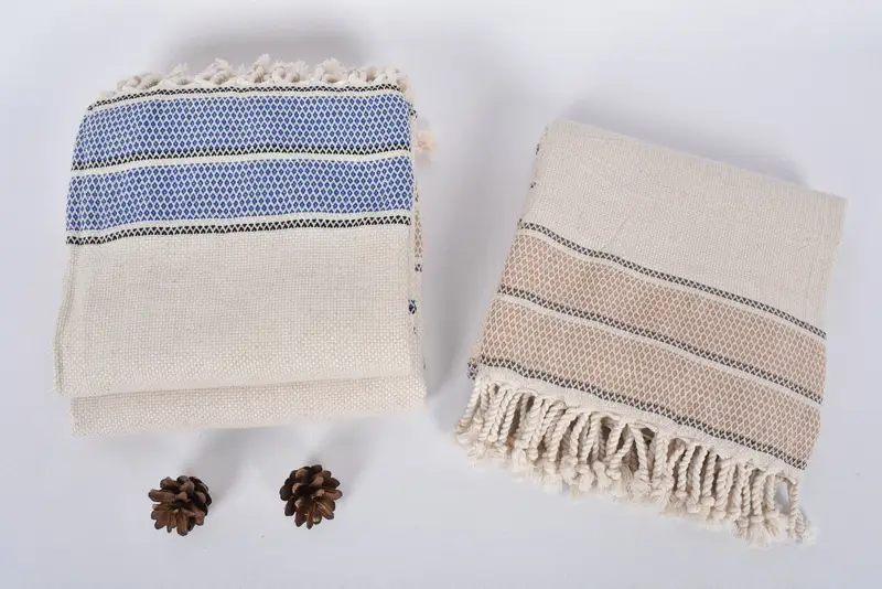 Bridal Shower Gifts, Bridal Shower Favors, 70x36 Cotton Striped Towel, Bridesmaid Gift Towel, Bachelorette Favors Beach, Organic Towel, Hammam towel - 8