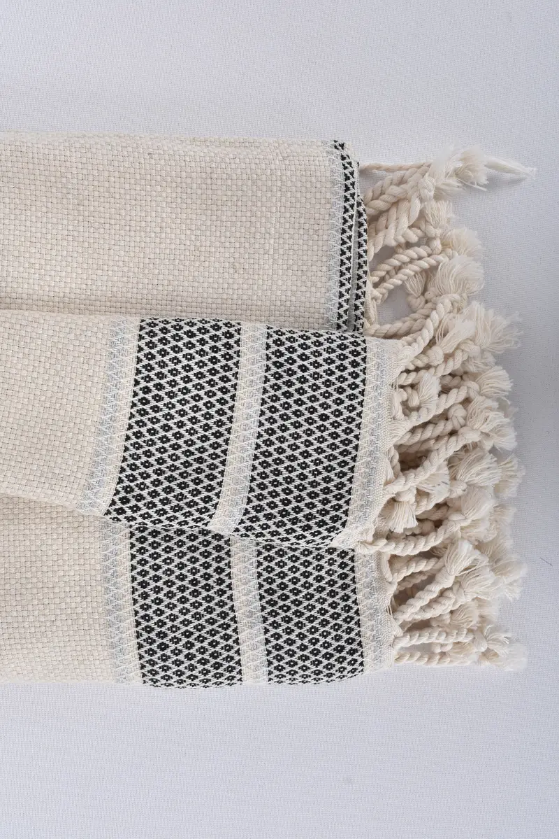 Bridal Shower Gifts, Bridal Shower Favors, 70x36 Cotton Striped Towel, Bridesmaid Gift Towel, Bachelorette Favors Beach, Organic Towel, Hammam towel - 7