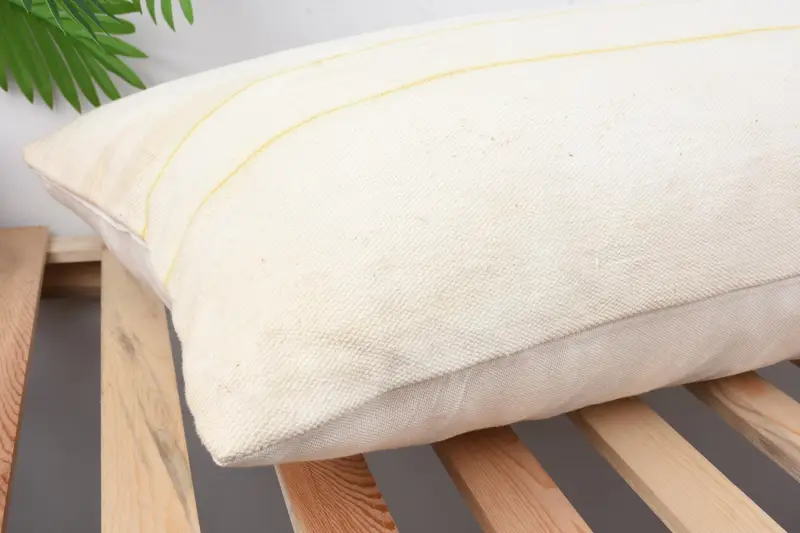 Pillow Case, Antique Pillows, 16x36 White Cushion Cover, Handmade Pillow Case, Vintage Kilim Throw Pillow, Bed Pillow Sham, Kilim Cushion Sham - 6