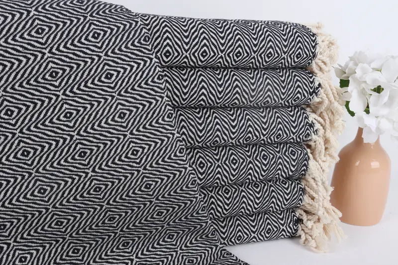 Marineblaues Baumwollhandtuch, personalisiertes Geschenk für den Freund, Heimdekoration, 40 x 71 Zoll