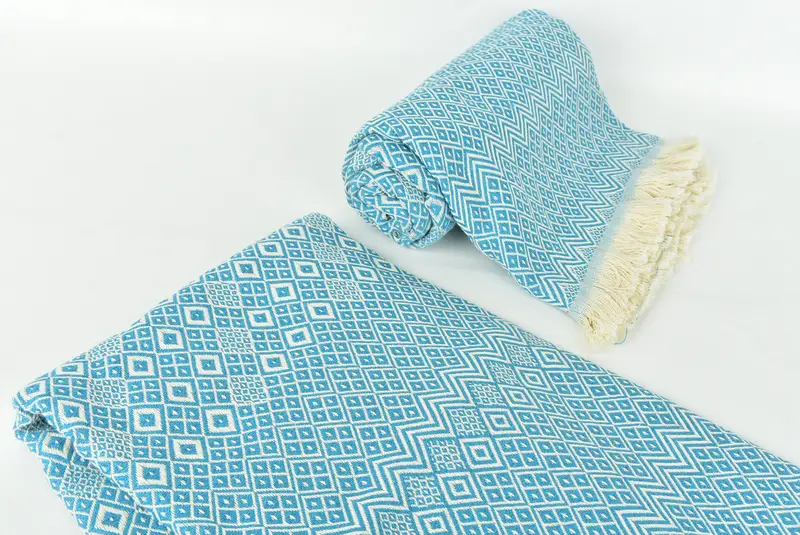 70x40 Cotton Diamond Towel, Peshtemal Towel, Home Gift, Monogrammed Beach Towel, Absorbent towel, Embroidered Turkish Towel, Beach Towel Bulk - 7