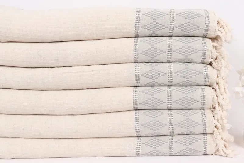 Xmas Gifts, Bridesmaid Gifts, Thanksgiving Tablecloth, Shower Curtain, Boho Throw Blankets, Throw Blanket Couch, 100x88 Linen Kilim Design Towel - 3