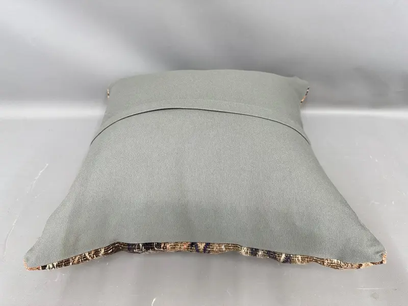 Floor Pillow Sham, Custom Cushion, Turkish Kilim Pillow, Home Decor Pillow, Kilim Pillow, Chair Cushion, 20x20 Brown Cushion, Pillow - 7