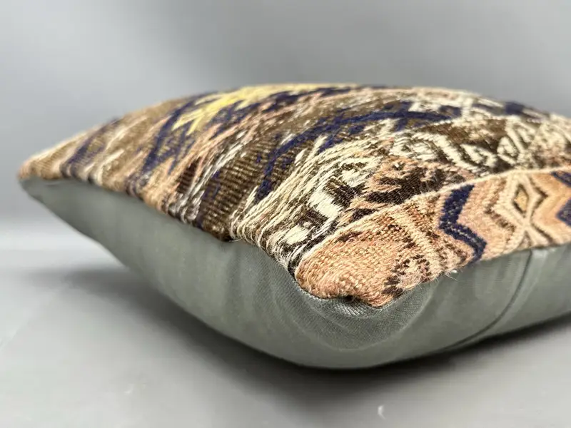 Floor Pillow Sham, Custom Cushion, Turkish Kilim Pillow, Home Decor Pillow, Kilim Pillow, Chair Cushion, 20x20 Brown Cushion, Pillow - 6