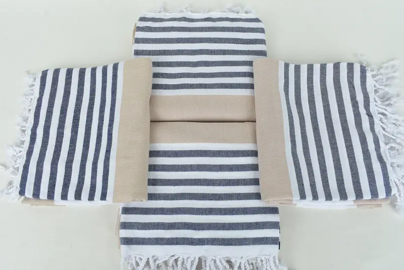 Custom Bath Towel, Quick-dry peshtemal, 70x40 Cotton Striped Towel, Custom Wedding Gifts, Gym Towel, Unique Gift, Personalized Bridesmaid Gift - 6