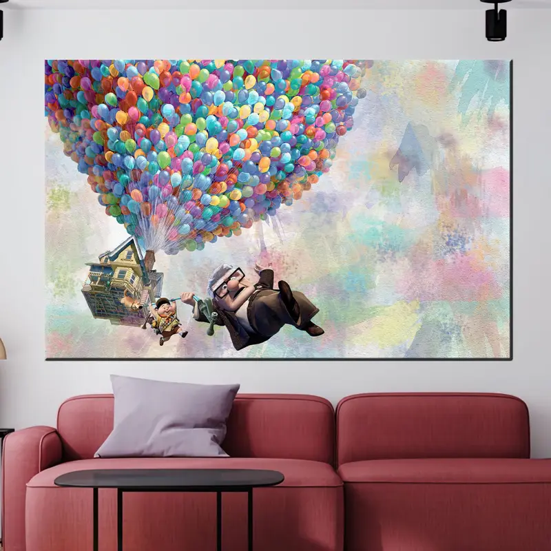 Up Movie Balloons Adventure Canvas - Vibrant Nursery Decor