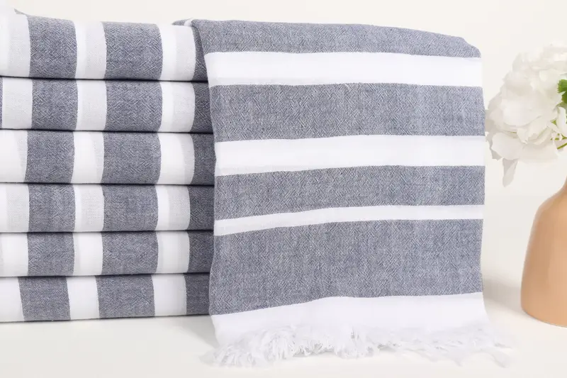 Turkish bath towel, Beach Towel Gift, Personalized Wedding Gift, Guest Towel, 68x40 Cotton Striped Towel, Turkish Towel Personalized, Custom Gifts - 2