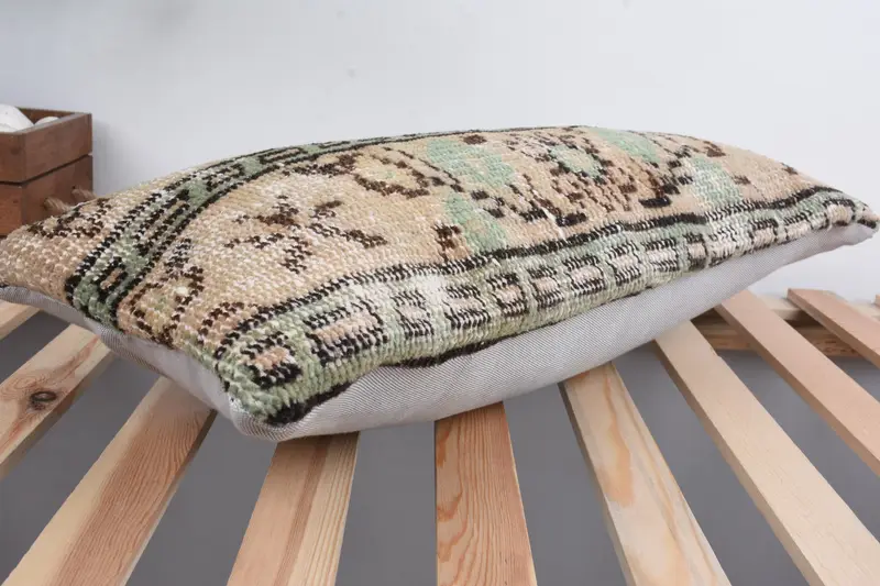 Sofa Bolster Cushion, Kilim Pillow, 12x24 Beige Cushion Cover, Cushion Case, Designer Throw Cushion, Interior Designer Pillow, Kilim Pillow Cover - 6