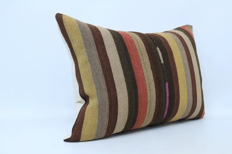 Oriental Pillow, Kilim Pillow, Antique Pillows, Interior Designer Pillow, Oriental Cushion Cover, Pillow Case, 20x28 Brown Cushion - 3