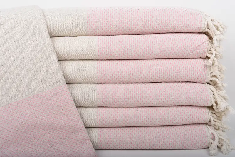 Personalized Pink Polka Dot Blanket, 95x95 Inches, Organic Cotton