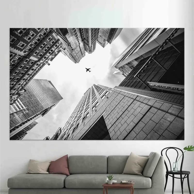 モダンな白黒キャンバス: アートで空間をグレードアップ