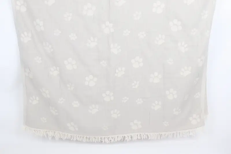 Bekarlığa Veda Havlusu Türk Havlusu Açık Gri Pençe Tasarımı, 36x71 İnç