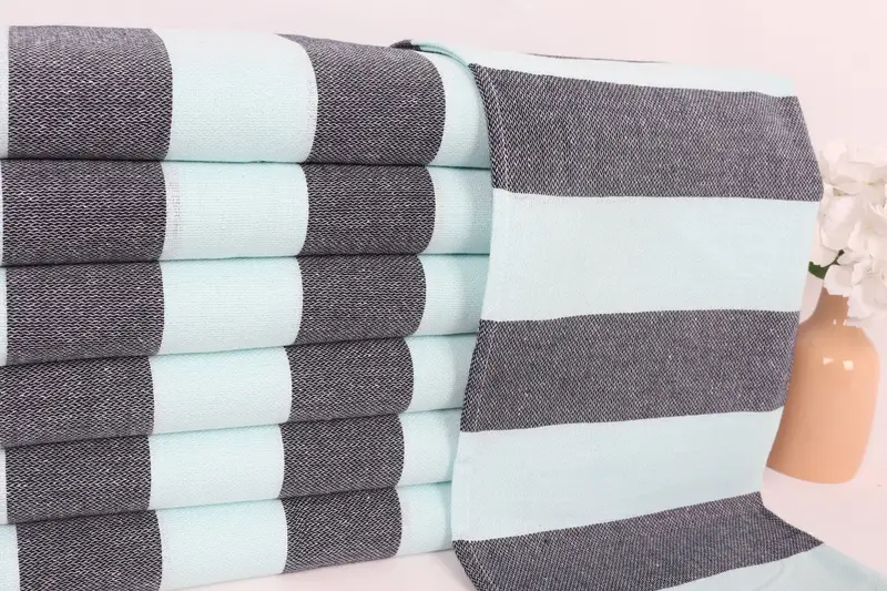 Personalized Hand Towel, 40x18 Cotton Striped Towel, Personalized Kitchen Towel, Girl Trip Party Favor, Bridesmaid Gifts, Bridal Shower Gifts - 2