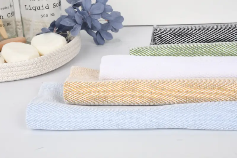 36x18 Cotton Herringbone Towel, Monogrammed Hand Towel, Decorative Towel, Summer Towel, Bridal Shower Favor, Monogram Hand Towel, Custom Hand Towel - 4